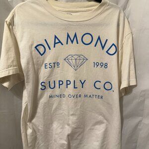 Diamond Supply Co Cream Logo Graphic T Shirt Mens Medium